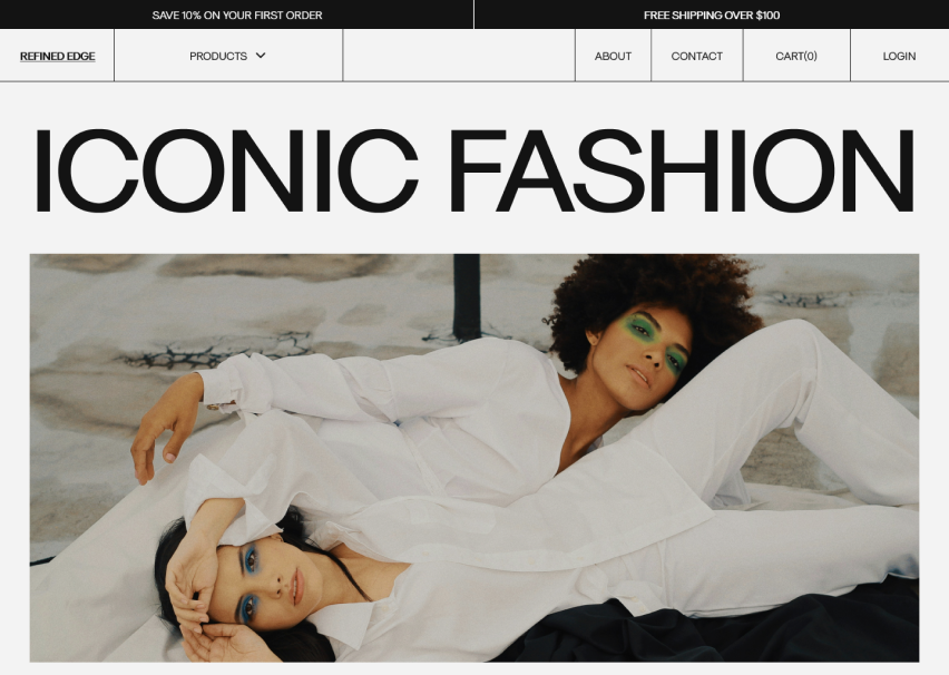 Luxury ecommerce example